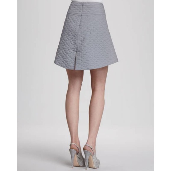 Theyskens' Theory Seedo Quilted Grey A-Line Skirt-0 - Picture 10 of 10